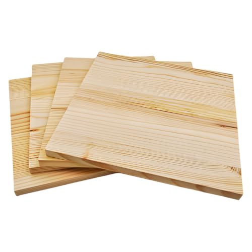 Unlackierte quadratische Holzblöcke zum Basteln, 17,8 x 17,8 x 1 cm, blanko, Kiefernholzbretter zum Schnitzen, DIY-Holzuntersetzer, Malen und Brennen, 4 Stück Unlackierte quadratische Holzblöcke zum Basteln, 17,8 x 17,8 x 1 cm, blanko, Kiefernholzbretter zum Schnitzen, DIY-Holzuntersetzer, Malen und Brennen, 4 Stück von Anktily