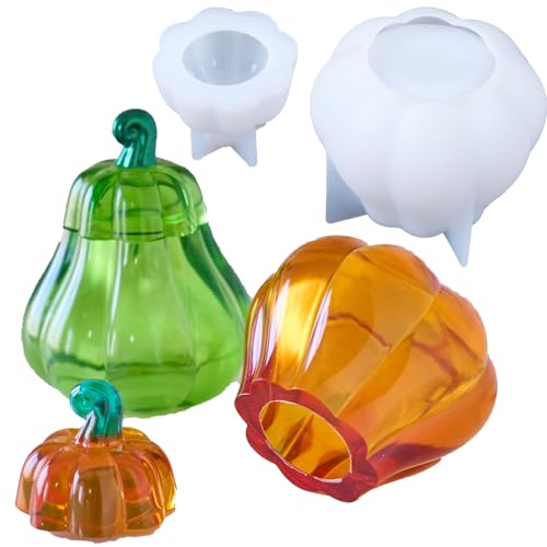Kürbis-Silikonformen, Harz-Kürbisglas-Form mit Deckel, Halloween-Epoxidharz-Formen für Bastelarbeiten, Halloween-Dekoration, Thanksgiving-Dekorationen, Schmuck-Aufbewahrungsbox Kürbis-Silikonformen, Harz-Kürbisglas-Form mit Deckel, Halloween-Epoxidharz-Formen für Bastelarbeiten, Halloween-Dekoration, Thanksgiving-Dekorationen, Schmuck-Aufbewahrungsbox von Anlan-angel