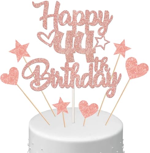 Anlgdi Tortendeko Happy Birthday Deko Kuchendeko 44. Geburtstag Frau, Kuchen Topper Happy 44th Birthday Roségold, Cake Topper 44 Jahre Torte Kuchen Deko für Geburstagstorte Deko 44. Frauen Anlgdi Tortendeko Happy Birthday Deko Kuchendeko 44. Geburtstag Frau, Kuchen Topper Happy 44th Birthday Roségold, Cake Topper 44 Jahre Torte Kuchen Deko für Geburstagstorte Deko 44. Frauen von Anlgdi
