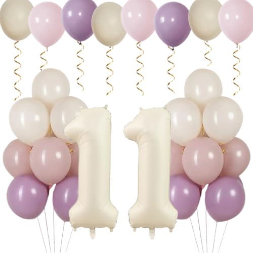 Anlgdi Weiße Luftballon 11, 24 Stück 12 Zoll Latex Ballons, Ballon 11. Geburtstag Deko Junge, Geburtstagsdeko 11 Jahre Kinder, Folienballon Zahlen 11, Lila Helium Ballon für 11. Geburtstag Party Deko Anlgdi Weiße Luftballon 11, 24 Stück 12 Zoll Latex Ballons, Ballon 11. Geburtstag Deko Junge, Geburtstagsdeko 11 Jahre Kinder, Folienballon Zahlen 11, Lila Helium Ballon für 11. Geburtstag Party Deko von Anlgdi