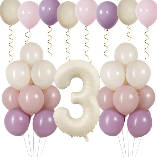 Anlgdi Weiße Luftballon 3, 24 Stück 12 Zoll Latex Ballons, Luftballon 3. Geburtstag Deko Junge, Geburtstagsdeko 3 Jahre Kinder, Folienballon Zahlen 3, Lila Helium Ballon für 3. Geburtstag Party Deko Anlgdi Weiße Luftballon 3, 24 Stück 12 Zoll Latex Ballons, Luftballon 3. Geburtstag Deko Junge, Geburtstagsdeko 3 Jahre Kinder, Folienballon Zahlen 3, Lila Helium Ballon für 3. Geburtstag Party Deko von Anlgdi