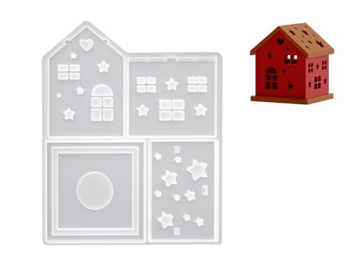 Anlising Silikonformen Gießformen Häuser, 3D Silikonform Haus, Silikonform Kerzenhalter, Silikon Gießform, Kerzenformen zum Gießen, Silikonform Mini Häuser, für Bastelarbeiten, Gips, Kerzen, DIY Anlising Silikonformen Gießformen Häuser, 3D Silikonform Haus, Silikonform Kerzenhalter, Silikon Gießform, Kerzenformen zum Gießen, Silikonform Mini Häuser, für Bastelarbeiten, Gips, Kerzen, DIY von Anlising