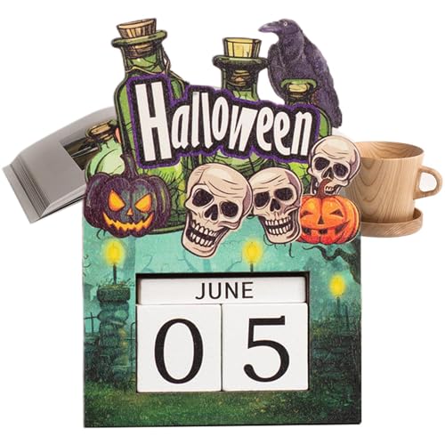 Anloximt Halloween Countdown,2025 Natürliche Holz Adventskalender Bausteine Mit Kürbismotiv - Verstellbares Festtags Handwerk Für Partys Jugendliche Geschenkidee Wiederverwendbarer Anloximt Halloween Countdown,2025 Natürliche Holz Adventskalender Bausteine Mit Kürbismotiv - Verstellbares Festtags Handwerk Für Partys Jugendliche Geschenkidee Wiederverwendbarer von Anloximt