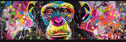 Diamant Painting Bilder Affe, 5D Diamond Painting Set Tier Diamond Painting Erwachsene Groß 20x60cm, DIY Diamond Painting Kinder Strass Kreuzstich Mosaikherstellung, Deko Schlafzimmer Geschenke Diamant Painting Bilder Affe, 5D Diamond Painting Set Tier Diamond Painting Erwachsene Groß 20x60cm, DIY Diamond Painting Kinder Strass Kreuzstich Mosaikherstellung, Deko Schlafzimmer Geschenke von Anmiong