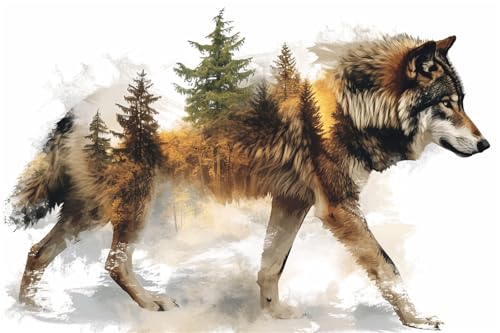 Malen Nach Zahlen Wolf Wald Malen Nach Zahlen Kinder Anfänger, Malen-Nach-Zahlen ab 9 Jahre Mädchen Geschenke, DIY Ölgemälde Set mit Pinseln Acrylpigment Leinwan, Home Wanddeko Wohnzimme 80x110cm Malen Nach Zahlen Wolf Wald Malen Nach Zahlen Kinder Anfänger, Malen-Nach-Zahlen ab 9 Jahre Mädchen Geschenke, DIY Ölgemälde Set mit Pinseln Acrylpigment Leinwan, Home Wanddeko Wohnzimme 80x110cm von Anmiong