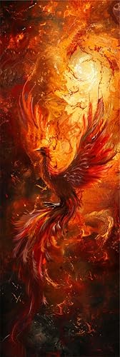 Phönix Malen Nach Zahlen Erwachsene Groß 60x180cm, Malen Nach Zahlen Vogel, Kreativ Set für Erwachsene, DIY Handgemalt Ölgemälde Leinwand Kit mit 3 Set Pinseln Acrylfarben, Home Wand Dekor, Rahmenlos Phönix Malen Nach Zahlen Erwachsene Groß 60x180cm, Malen Nach Zahlen Vogel, Kreativ Set für Erwachsene, DIY Handgemalt Ölgemälde Leinwand Kit mit 3 Set Pinseln Acrylfarben, Home Wand Dekor, Rahmenlos von Anmiong