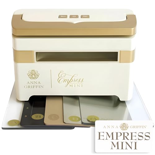 Anna Griffin Empress Elektronische Mini-Stanz- und Prägemaschine, perfekt für Bastelarbeiten, Scrapbooking und Kartenherstellung, komplettes Starter-Set, Schneideplatten, Stanzformen-Set und von Anna Griffin