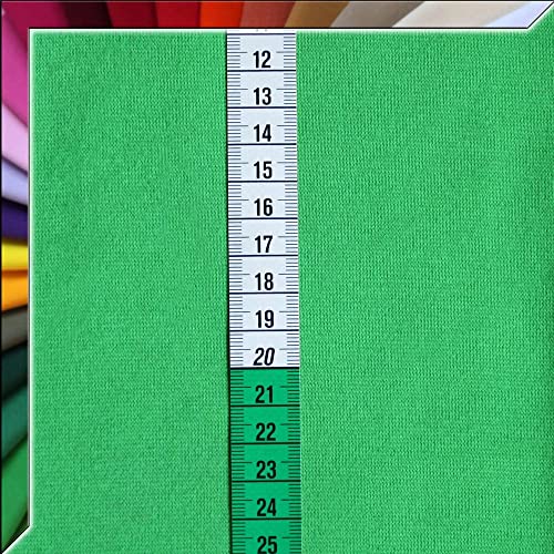 Bündchenstoff Schlauchware - 140 cm XXL Breite in ca. 60 Farben - Oeko-Tex Standard 100 - ab 25cm Länge (Giftgrün Grasgrün) von Anna Kudella Bündchenstoff