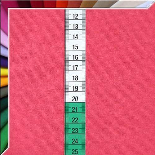 Bündchenstoff Schlauchware - 140 cm XXL Breite in ca. 60 Farben - Oeko-Tex Standard 100 - ab 25cm Länge (Koralle-Neon) von Anna Kudella Bündchenstoff