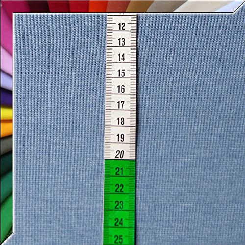 Bündchenstoff Schlauchware - 140 cm XXL Breite in ca. 60 Farben - Oeko-Tex Standard 100 - ab 25cm Länge (Jeans Hell Melange) von Anna Kudella Bündchenstoff