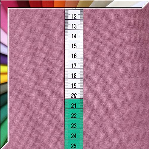 Bündchenstoff Schlauchware - 140 cm XXL Breite in ca. 60 Farben - Oeko-Tex Standard 100 - ab 25cm Länge (Altrosa) von Anna Kudella Bündchenstoff