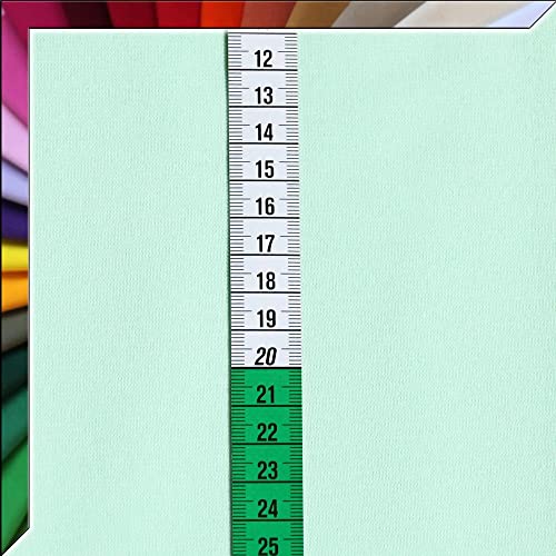 Bündchenstoff Schlauchware - 140 cm XXL Breite in ca. 60 Farben - Oeko-Tex Standard 100 - ab 25cm Länge (Mint Aqua Zartgrün) von Anna Kudella Bündchenstoff