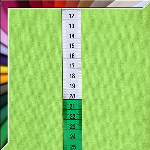 Bündchenstoff Schlauchware - 140 cm XXL Breite in ca. 60 Farben - Oeko-Tex Standard 100 - ab 25cm Länge (Lime-Grün) von Anna Kudella Bündchenstoff