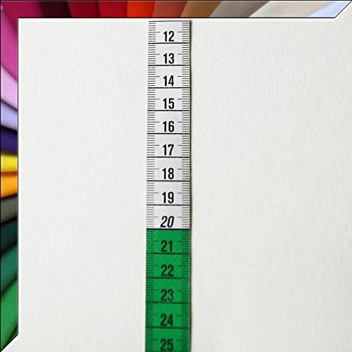 Bündchenstoff Schlauchware - 140 cm XXL Breite in ca. 60 Farben - Oeko-Tex Standard 100 - ab 25cm Länge (Naturweiß) von Anna Kudella Bündchenstoff