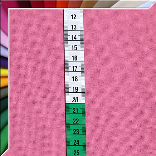 Bündchenstoff Schlauchware - 140 cm XXL Breite in ca. 60 Farben - Oeko-Tex Standard 100 - ab 25cm Länge (Pink) von Anna Kudella Bündchenstoff
