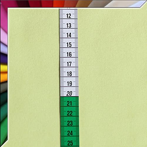 Bündchenstoff Schlauchware - 140 cm XXL Breite in ca. 60 Farben - Oeko-Tex Standard 100 - ab 25cm Länge (Pistaziengrün Gelbgrün Pastell) von Anna Kudella Bündchenstoff