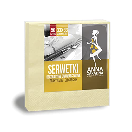 ANNA ZARADNA ST-AZ-015665 100% Zellstoff-Servietten Zweilagig 33x33 cm/ 50 stück Farbe: Champagner/Einwegservietten Dekorative Tissueservietten/für Hochzeit Party Geburtstag Taufe Picknick ANNA ZARADNA ST-AZ-015665 100% Zellstoff-Servietten Zweilagig 33x33 cm/ 50 stück Farbe: Champagner/Einwegservietten Dekorative Tissueservietten/für Hochzeit Party Geburtstag Taufe Picknick von Anna Zaradna