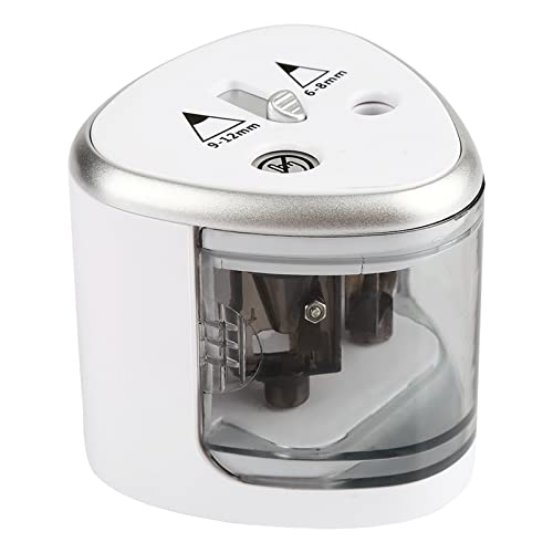 Annadue Batteriebetriebener Elektrischer Bleistiftschärfer, Schnellspitzer-Bleistiftspitzer, Tragbar für, Doppellöcher (6-8 mm), Schule/Klassenzimmer/Büro/Zuhause von Annadue