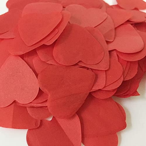 Annadue Konfetti, Farbenfrohe Konfetti, Wunderschön für DIY -Accessoires Hochzeit (Pfirsichherz rot) von Annadue