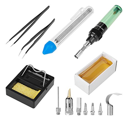 Portable Cordless Gas Soldering Iron Kit, Green Durable Portable Mini-torch or Heat Blower for Melt Both Silver and Gold Solder Welding, Lightweight and Convenient. von Annadue