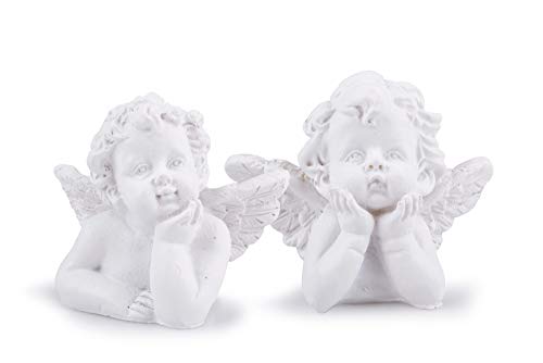 Annastore 24 STK. Engelfiguren, 2 Modelle Sortiert H 3,5 cm Farbe weiß von Annastore