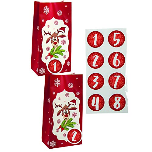 Annastore Adventskalender zum Selbst Befüllen - 20 x 10 x 6 cm Adventskalender zum Befüllen - Adventstüten - Papiertüten für Adventskalender Annastore Adventskalender zum Selbst Befüllen - 20 x 10 x 6 cm Adventskalender zum Befüllen - Adventstüten - Papiertüten für Adventskalender von Annastore