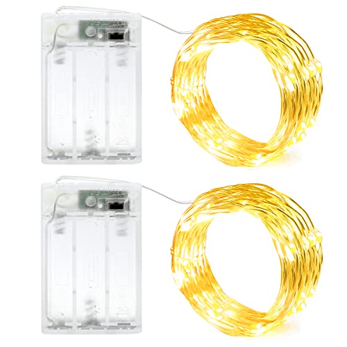 Annefly Pack 2 m LED Lichterkette mit Timer, 20 LEDs, Batteriebetrieben - Mini Lichterkette für Innen- und Aussenbereich, Ideal für Party, Weihnachten, Halloween, Hochzeit & Schlafzimmer von Annefly