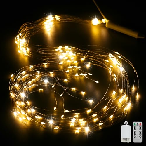 Annefly Lichterschweif 1M 100 LED Lichterbündel Batteriebetrieben,8 Modi Wasserdichte Wasserfall Lichterkette mit Fernbedienung,Lichterkette Batterie mit Timer für Valentinstag Innen Außen Deko Annefly Lichterschweif 1M 100 LED Lichterbündel Batteriebetrieben,8 Modi Wasserdichte Wasserfall Lichterkette mit Fernbedienung,Lichterkette Batterie mit Timer für Valentinstag Innen Außen Deko von Annefly