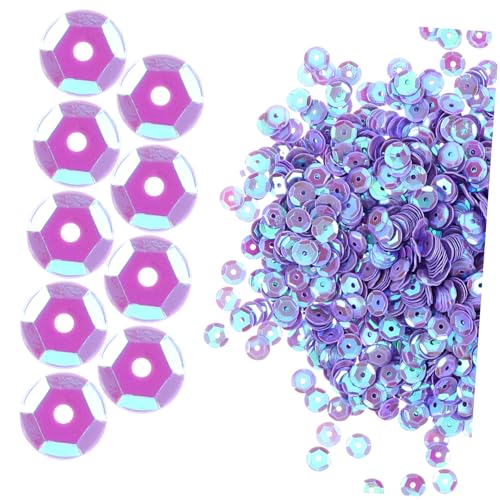 Anneome 1 Farbplattierte Pailletten Stickerei Farbig Runden Strasssteine Funkeln Schillernder Glitzer Hotfix Basteln Sie Dekorative Pailletten Pailletten-bastelarbeiten Nähen Violet Acryl von Anneome