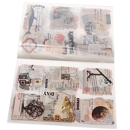 Anneome 1 Packung Vintage Journaling Sticker Scrapbooking Aufkleber für Tagebuchgestaltung Vintage Designs für Kunsthandwerk und Dekoration von Anneome
