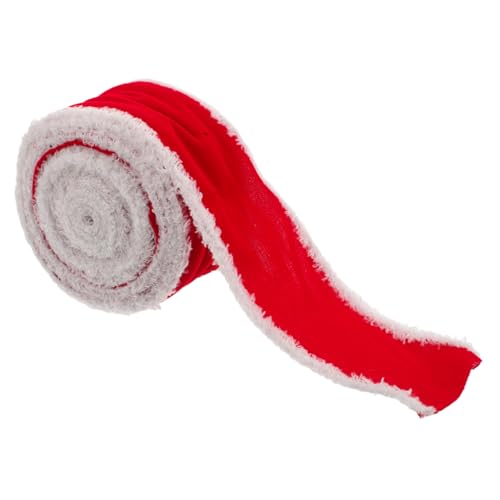 Anneome 1 Rolle Band für Blumen Weihnachtsdekoration Bastelmaterial Kunsthandwerk Materialien weihnachtsgeschenke Festliche Bänder Nähen von Verzierungen Weihnachtsfeiertagsband Nylon rot von Anneome
