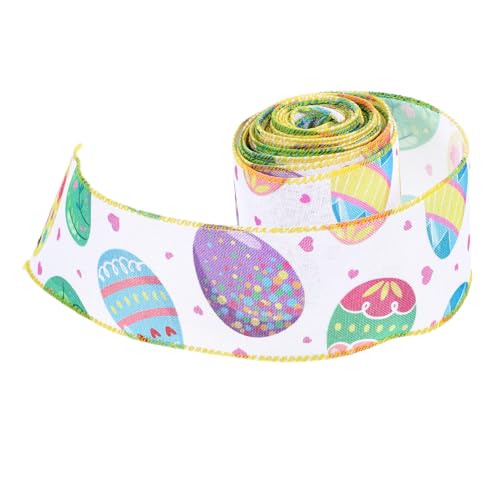 Anneome 1 Rolle Easter Geschenkband mit Drahtkante Breit Vielseitig Einsetzbar für Diy Bastelprojekte Verpackung Dekoration von Körben und Festlichkeiten Anneome 1 Rolle Easter Geschenkband mit Drahtkante Breit Vielseitig Einsetzbar für Diy Bastelprojekte Verpackung Dekoration von Körben und Festlichkeiten von Anneome