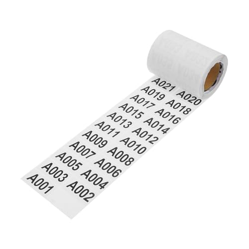 Anneome 1 Rolle Nummernaufkleber Etiketten farbig Zahlen Code nummern aufkleber Lageraufkleber Lagerkennzeichnung Aufkleber mit Klassenzimmernummern nummerierte Aufkleber Papier Weiß von Anneome