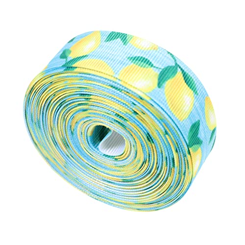 Anneome 1 Rolle Sommerfrucht Muster Dekoratives Band für Yards Langlebiges Geschenkband für Partys und Bastelprojekte Breit mit Kreativem Zitronenmotiv von Anneome