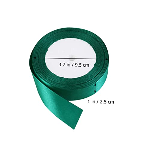 Anneome 1 Rolle flaches Satinband Party Dekoration Kuchen wickeln ribbon bandfeile hochzeiteinladungsksrten Schleifenband geschenkeband Seidenbänder Satin handgefertigte Bänder Green von Anneome