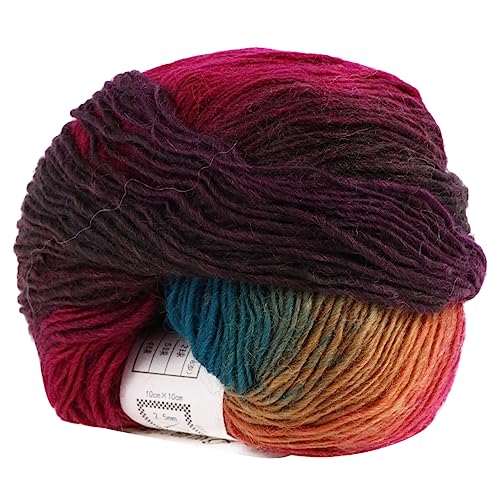 Anneome 1 Rolle gehäkelte Schallinie gefärbtes Häkelgarn Strickgarn buntes Garn aus Baumwolle von Anneome