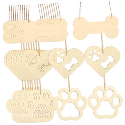Anneome 1 Satz DIY Holzherzen und Knochen Ausschnitte mit Jute Schnur Kreative Bastelmaterialien für Partys Unbeschichtet für Geschenkanhänger und Dekoration Anneome 1 Satz DIY Holzherzen und Knochen Ausschnitte mit Jute Schnur Kreative Bastelmaterialien für Partys Unbeschichtet für Geschenkanhänger und Dekoration von Anneome