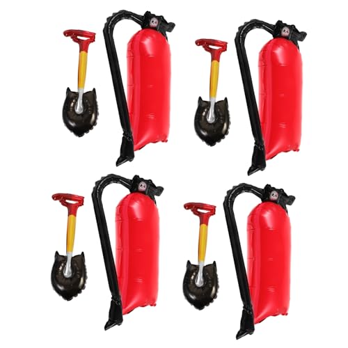 Anneome 1 Satz Dekorationen Für Die Feuerparty Schwarz Feuerwehr-partyballons Aufblasbarer Feuerlöscher Feuerwehrballon Aus Aluminium Weiß Led Partydekorationen Urlaub Aluminiumfolie von Anneome