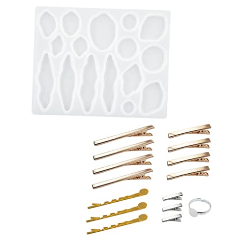 Anneome 1 Satz Diy Haarspangen Mold Silikon Teiliges für Epoxidharz Einfache Anwendung für Kreative Haarschmuckgestaltung für und Anlässe von Anneome