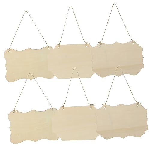 Anneome 1 Satz Diy Holzschild Unbeschichtete Holzplatten mit Juteseil zum Bemalen und Dekorieren Bastelprojekte und Beschriftungen von Anneome