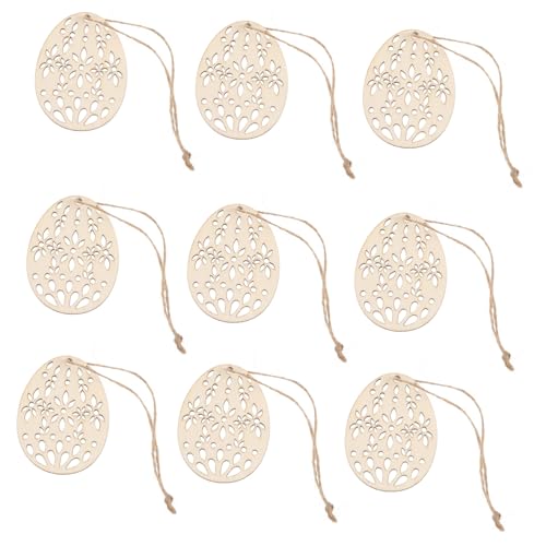 Anneome 1 Satz Easter Diy Holzscheiben Unbehandelte Holzstücke für Kreative Bastelprojekte für Ostern Partys und Heimdekorationen Unbehandelt Vielseitig Einsetzbar zum Bemalen und von Anneome