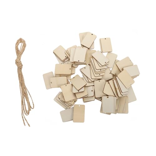Anneome 1 Satz Rechteckige Holzspäne bastelset basteln für fensterdeko holzbohlen bretter garden decoration fallen Dekorativ Kunst leer malen unfertige Holzscheiben von Anneome