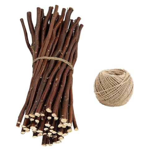 Anneome 1 Satz Weihnachtszweigen Deko Natürliche Holzstämme mit Jute für DIY Kunstprojekte Zubehör für Hochzeiten und Festliche Weihnachtsdekorationen von Anneome