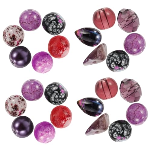 Anneome 1 Schachtel Bunte Glasperlen Kleine Diy Perlen für Schmuckherstellung Dekorative Glasperlen für Armbänder und Bastelarbeiten Fächer Box mit Violetten Farbvariationen von Anneome