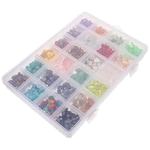 Anneome 1 Schachtel Bunte Natursteinperlen für Diy Schmuck Unregelmäßige Spacer Perlen Fach Sortierte Bastelperlen für Armbänder und Bastelmaterial für Kreative Projekte von Anneome