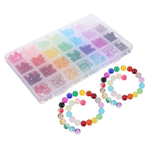 Anneome 1 Schachtel Glasperlen Crackle Perlen für DIY Schmuckherstellung Armbänder Halsketten Bastelmaterial Handgefertigte Glasrundperlen für Kreative Schmuckprojekte Anneome 1 Schachtel Glasperlen Crackle Perlen für DIY Schmuckherstellung Armbänder Halsketten Bastelmaterial Handgefertigte Glasrundperlen für Kreative Schmuckprojekte von Anneome
