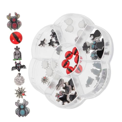 Anneome 1 Schachtel Halloween Nagelkunst Charms Sortiert Resin Nail Art Zubehör mit Fledermaus Geist Spinne DIY Maniküre Schmuck für Party und Alltagsstil Kreative Nageldekorationen Anneome 1 Schachtel Halloween Nagelkunst Charms Sortiert Resin Nail Art Zubehör mit Fledermaus Geist Spinne DIY Maniküre Schmuck für Party und Alltagsstil Kreative Nageldekorationen von Anneome