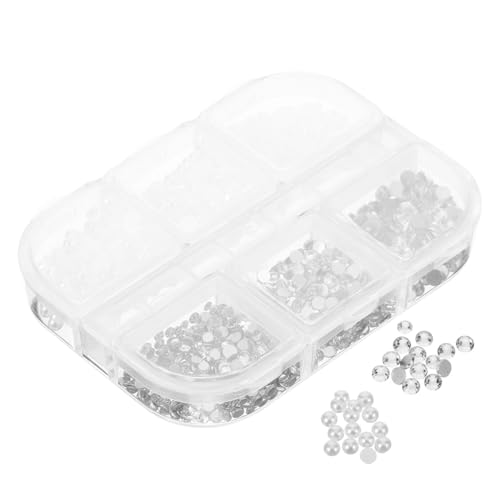 Anneome 1 Schachtel Nail Art Charms mit Kleinen Flatback Perlen Langlebige Kunststoff Dekorationen für DIY Maniküre Vielseitig Verwendbar Fach Sortiert für Kreative Nageldesigns von Anneome