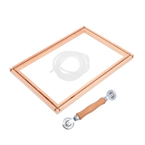Anneome 1 Set Kreuzstichrahmen Handarbeiten Stickrahmenständer Stickmuster Stickgarn Nähsets Quiltrahmen Nähgarn Zum Nähen Stickrahmen Holz Khaki von Anneome