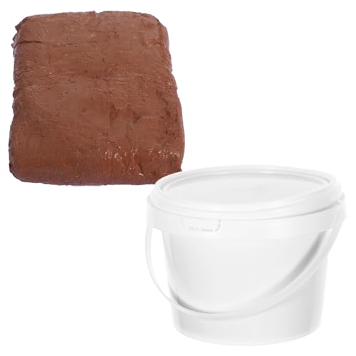 Anneome 1 Set Lufttrocknender Ton Für Kinder, Modelliermasse Für Töpferwaren, Modelliermasse Mit Fass, Kunsthandwerksbedarf Für Kinder Für Schulklassenzimmer, Diy-projekte (500 G/eimer) von Anneome